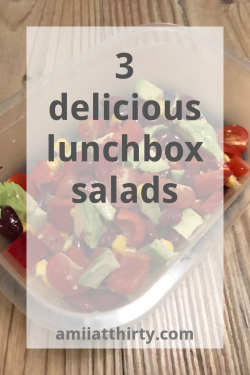 amii at thirty, lunchbox salads, work lunch, lunch ideas, salad ideas, delicious lunches